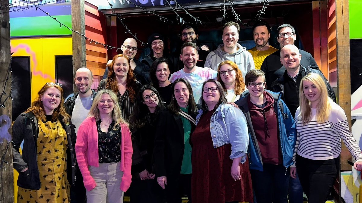 Group photo at a team event